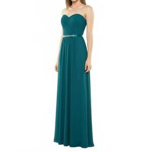 NEW MILANO FORMALS radiant elegance gown in teal
